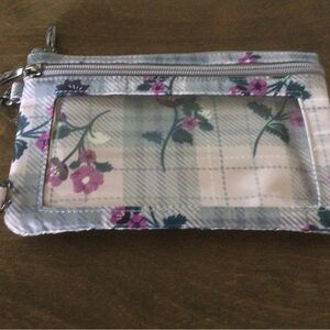 lug Peekaboo Floral Wristlet - Pink & Gray